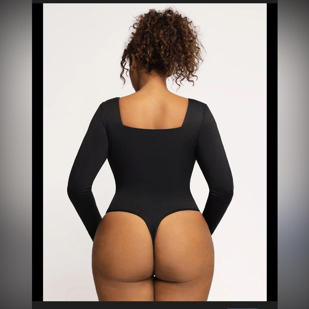 NWT popilush shapewear long sleeve square neck thong bodysuit 3XL - Picture 2 of 8